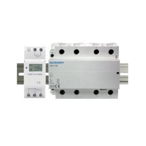 ElectroDepot 7 Day 24 Hour Programmable Timer 100A Normally Open Lighting Contactor 120VAC